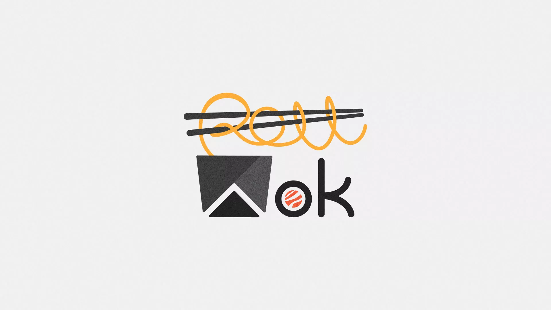 Разработка логотипа суши-бара «Roll Wok Club» в Почепе